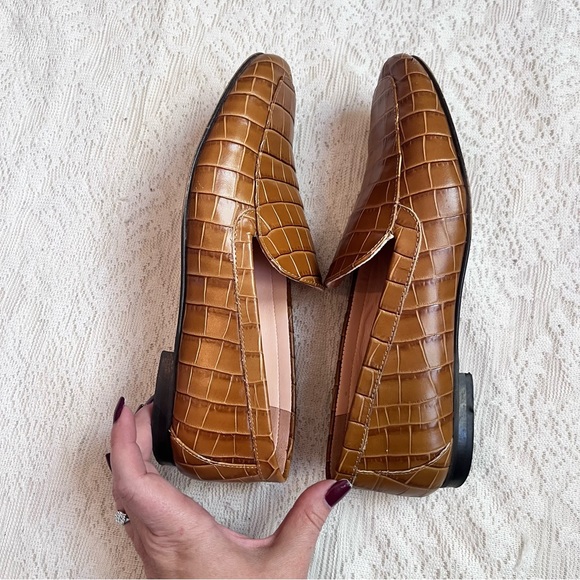J.Crew Cecile croc embossed leather loafers - Picture 9 of 10